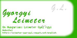 gyorgyi leimeter business card